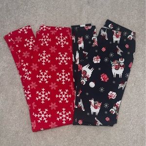 Christmas leggings bundle NWT